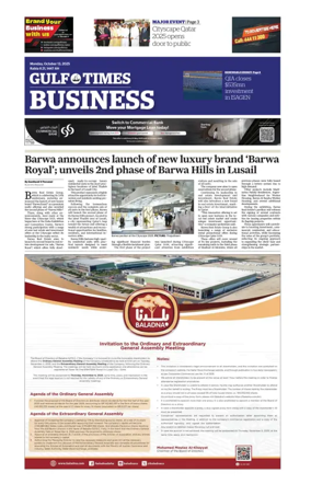 Cover of Gulf Times Business