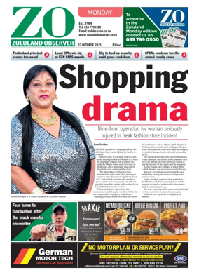 Cover of Zululand Observer - Monday
