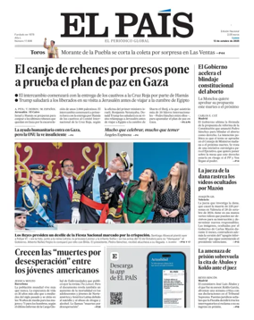 Cover of El País (Nacional)