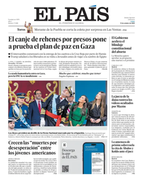 Cover of El País (País Vasco)