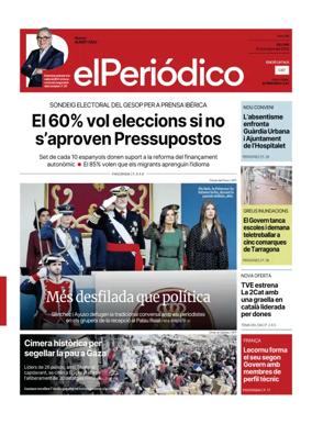 Cover of El Periódico de Catalunya (Català)