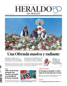 Cover of Heraldo de Aragón