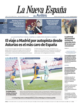 Cover of La Nueva España (Avilés)