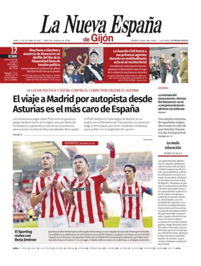 Cover of La Nueva España (Gijón)