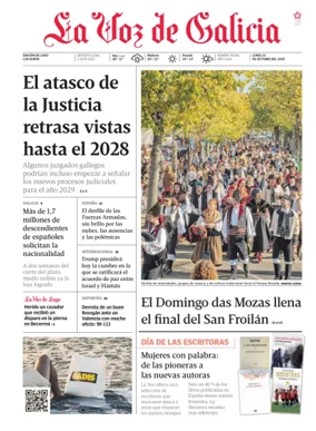 Cover of La Voz de Galicia (Lugo)