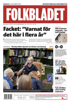Cover of Folkbladet Västerbotten