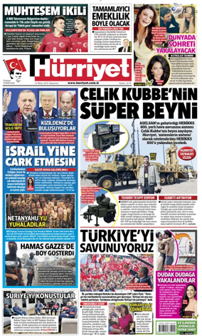 Cover of Hurriyet Print Edition
