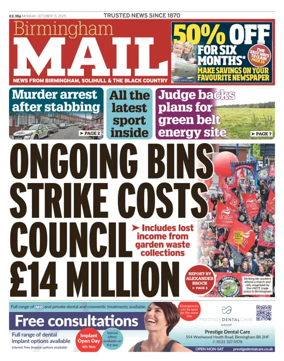 Cover of Birmingham Mail