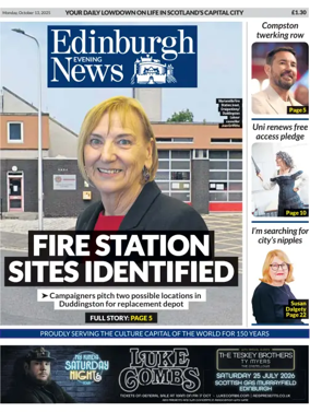 Cover of Edinburgh Evening News