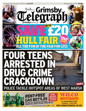 Cover of Grimsby Telegraph