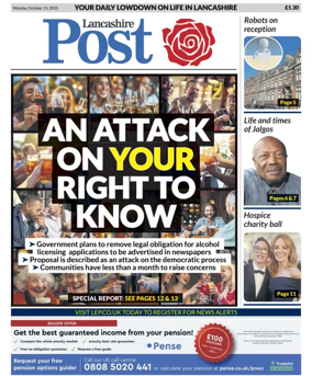 Cover of Lancashire Evening Post