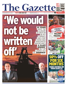 Cover of Teesside Evening Gazette
