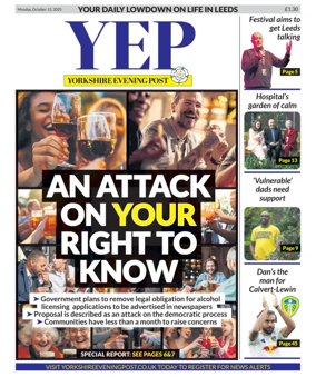 Cover of Yorkshire Evening Post