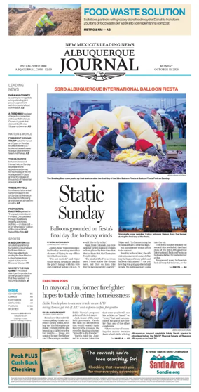 Cover of Albuquerque Journal