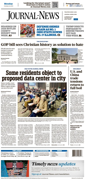 Cover of Hamilton Journal News