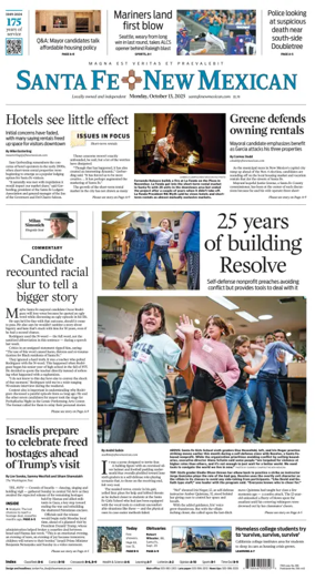 Cover of Santa Fe New Mexican