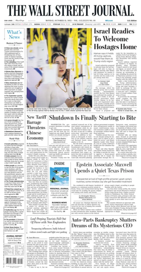 Cover of The Wall Street Journal