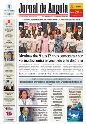 Cover of Jornal de Angola