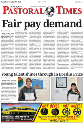 Cover of Deniliquin Pastoral Times