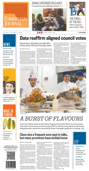 Cover of Edmonton Journal