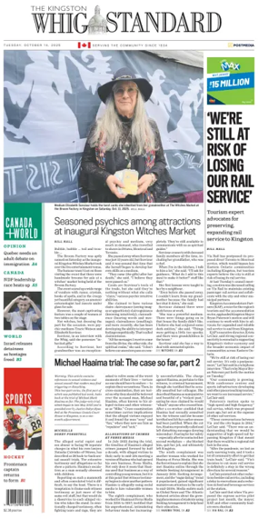 Cover of Kingston Whig-Standard