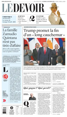 Cover of Le Devoir