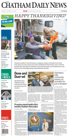 Cover of The Chatham Daily News