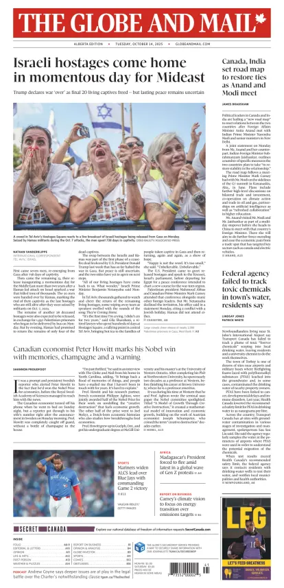 Cover of The Globe and Mail (Alberta Edition)