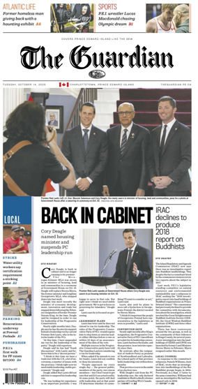 Cover of The Guardian (Charlottetown)