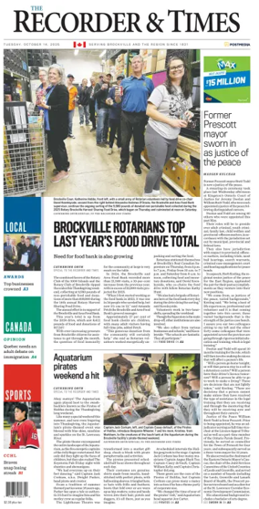 Cover of The Recorder & Times (Brockville)