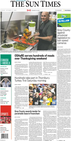 Cover of The Sun Times (Owen Sound)