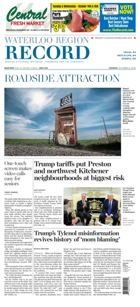 Cover of Waterloo Region Record