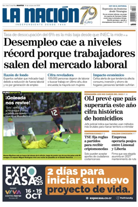 Cover of La Nacion (Costa Rica)