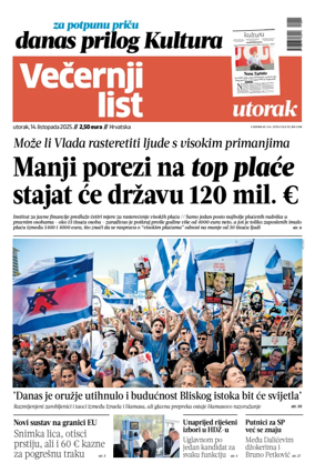 Cover of Vecernji list - Hrvatska