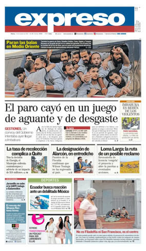Cover of Diario Expreso