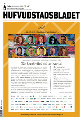 Cover of Hufvudstadsbladet