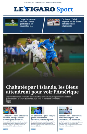 Cover of Le Figaro Sport