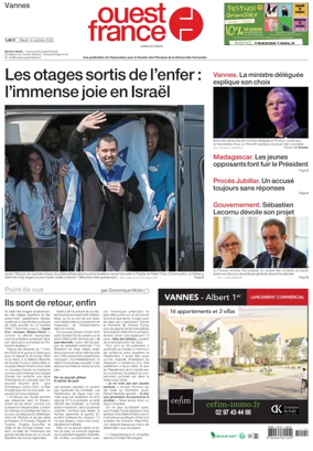 Cover of Ouest France (Vannes)