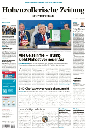 Cover of Hohenzollerische Zeitung