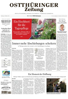 Cover of Ostthüringer Zeitung (Saale-Holzland-Kreis)