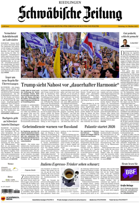 Cover of Schwaebische Zeitung (Riedlingen)