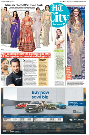 Cover of Hindustan Times (Lucknow) - Live