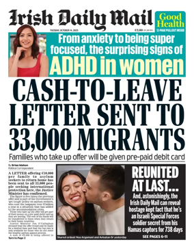 Cover of Irish Daily Mail