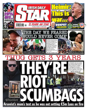 Cover of Irish Daily Star