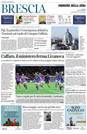 Cover of Corriere della Sera (Brescia)