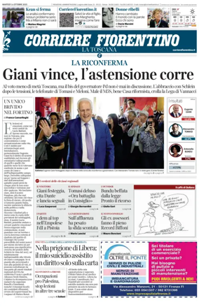 Cover of Corriere Fiorentino