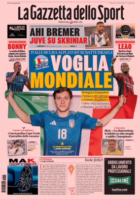 Cover of La Gazzetta dello Sport 