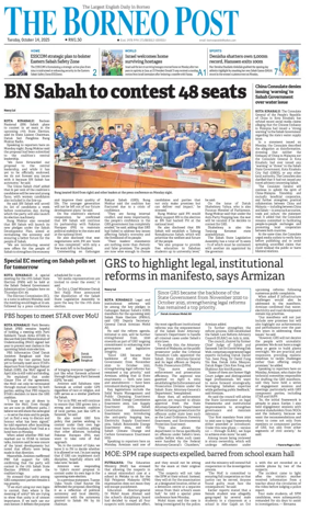 Cover of The Borneo Post (Sabah)