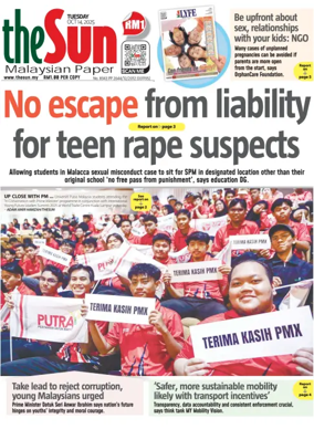 Cover of The Sun (Malaysia)