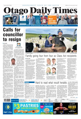 Cover of Otago Daily Times